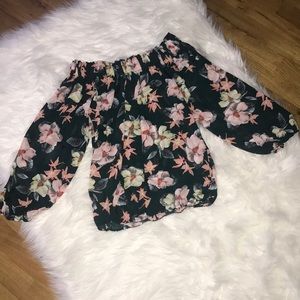 Philosophy floral off the shoulder shirt